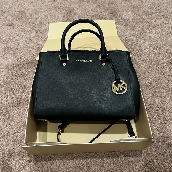 Michael Kors Sutton Leather Satchel - Picture 1 of 5